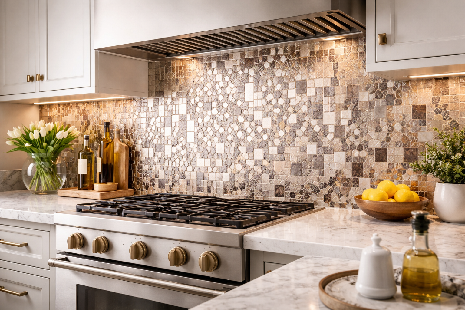 Metallic Mosaic Tiles