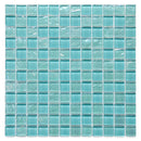 Crystal Aqua Osaka Maldives Green 1x1 Glass Mosaic Tile
