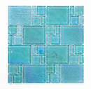 Crystal Aqua Kripton Green Glass Mosaic Tile