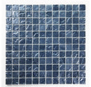 Crystal Aqua Soho Black 1x1 Glass Mosaic Tile
