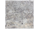 Silver Travertine 8x8 Unfilled Brushed and Chiseled Tile - tilestate