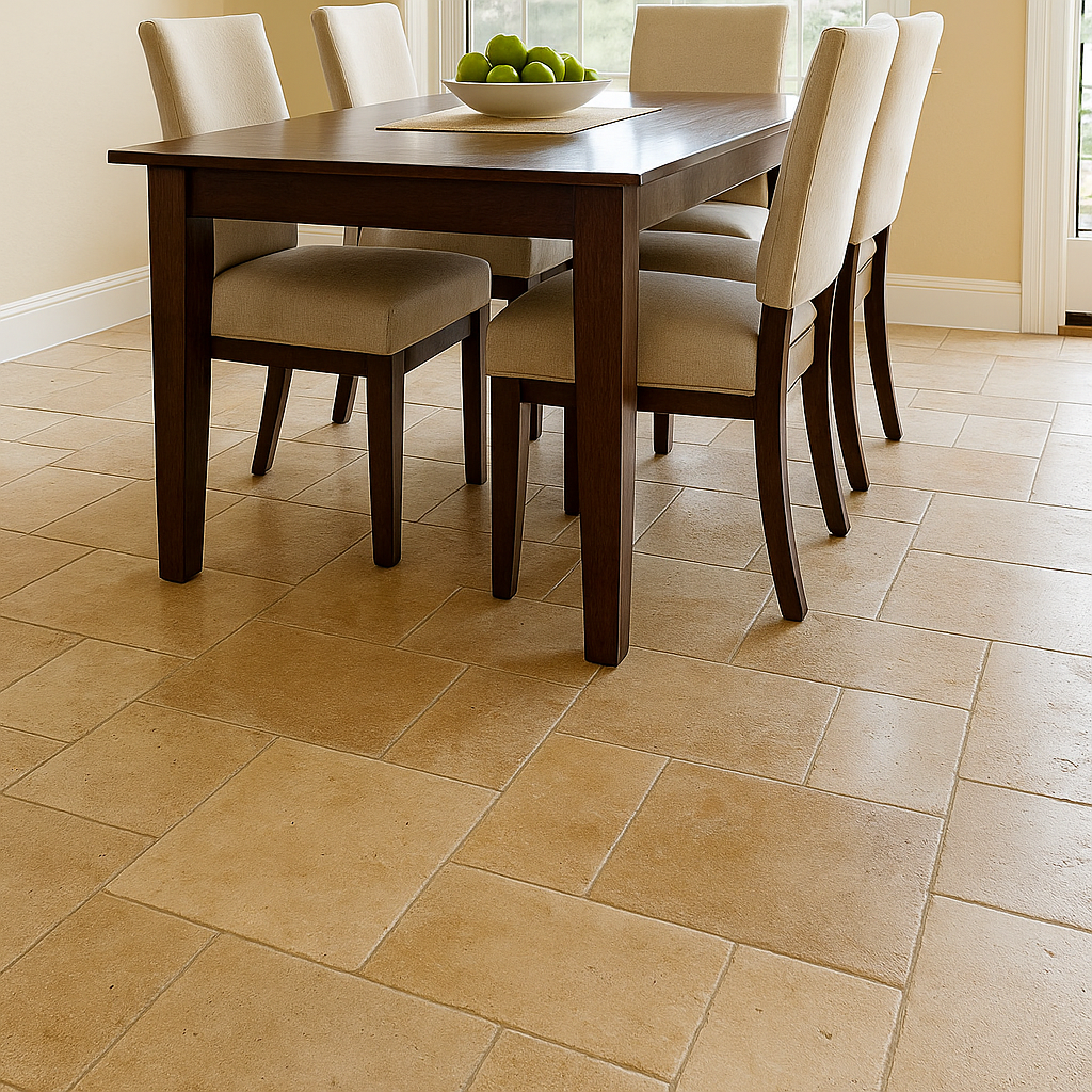 Walnut Travertine Tumbled Versailles Pattern Tile