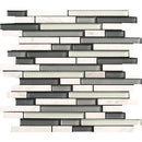 Glossy Green-Blue Glass and White Combination Glass Mosaic Tile - MosaicBros.com