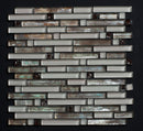Glossy Dark and Mother of Pearl Blend Combination Glass Mosaic Tile - MosaicBros.com