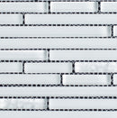 Arctic Glossy and Iced Glass Combination Glass Mosaic Tile - MosaicBros.com