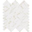 Herringbone Calacatta Gold Matte Marble Look Glass Mosaic Tile