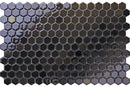 Hexa Midnight Blue Glass Mosaic Tile