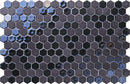 Hexa Artistic Blend Sugar Black Glass Mosaic Tile
