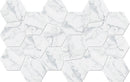 Hexa Mega Air Calacatta Matte Marble Look Glass Mosaic Tile