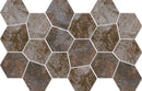 Hexa Mega Air Slate Matte Glass Mosaic Tile