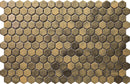 Hexa Sugar Antique Gold Matte Glass Mosaic Tile