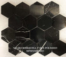 Nero Marquina Marble 3x3 Hexagon Polished Mosaic Tile - tilestate