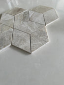Royal Beige Polished Rhomboid Hexagon Marble Mosaic Tile - MosaicBros.com