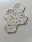 Royal Beige Polished Rhomboid Hexagon Marble Mosaic Tile - MosaicBros.com