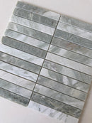 ROCKART GREEN MIX STACKED 12X12 MOSAIC