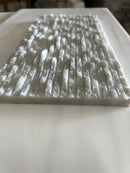 Ice White 6x12 3D Split Face Marble Tile