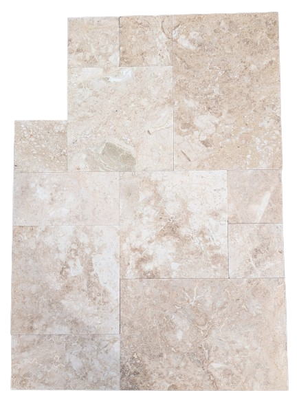 Cappuccino Marble Straight Edge Polished French Pattern Tile (Versailles Pattern)