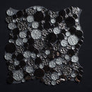 Frosted and Glossy Bubbles Random Sizes Mosaic Tile - MosaicBros.com