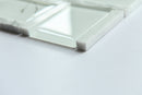 Glass and Carrara Marble Pattern Glass Mosaic Tile - MosaicBros.com