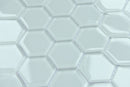Super White 2” Hexagon Glass Mosaic Tile - MosaicBros.com