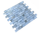 Crystal Aqua Sofia 1x2 Glass Mosaic Tile
