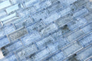 Crystal Aqua Sofia 1x2 Glass Mosaic Tile