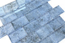 Crystal Aqua Sofia 2x3 Glass Mosaic Tile