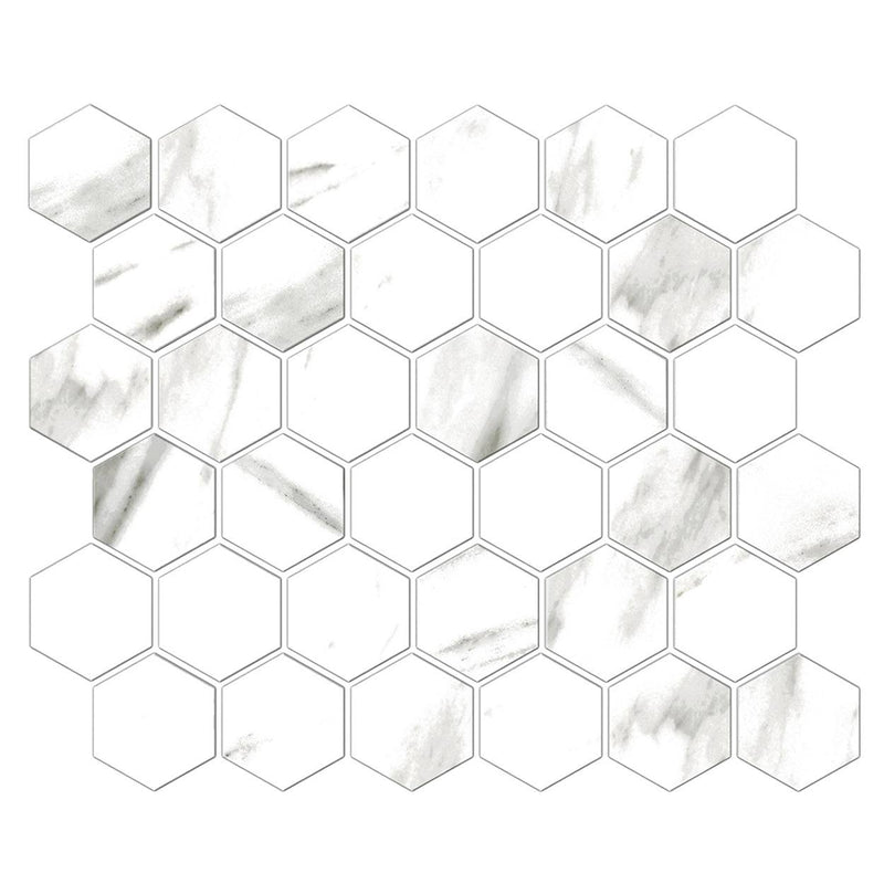 Carrara 2″ Hexagon Mosaic Tile - tilestate