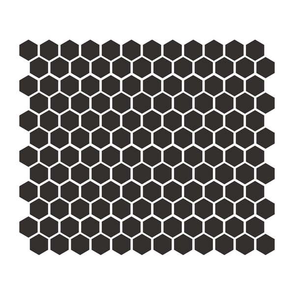 Charcoal 1″ Hexagon Glossy Mosaic Tile - tilestate