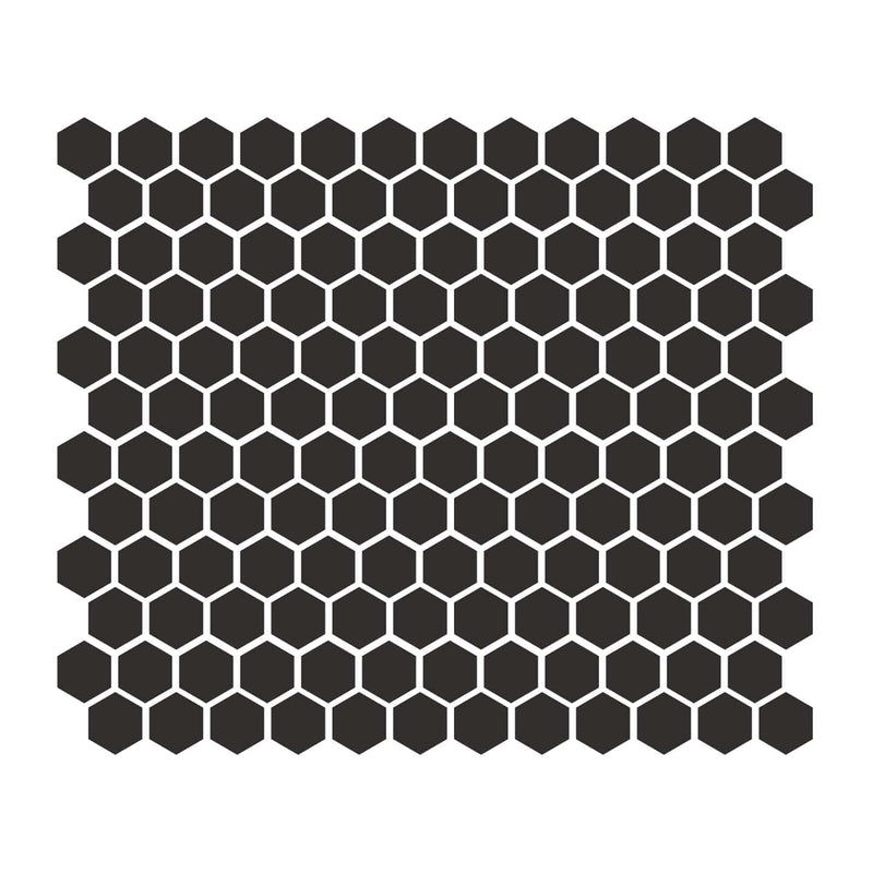 Charcoal 1″ Hexagon Glossy Mosaic Tile - tilestate