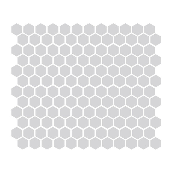 Gray 1″ Hexagon Glossy Mosaic Tile - tilestate