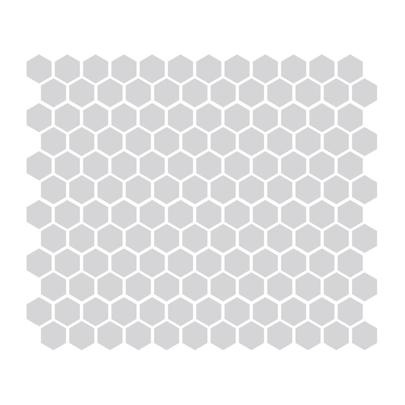 Gray 1″ Hexagon Glossy Mosaic Tile - tilestate