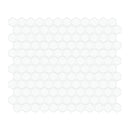 White 1″ Hexagon Glossy Mosaic Tile - tilestate