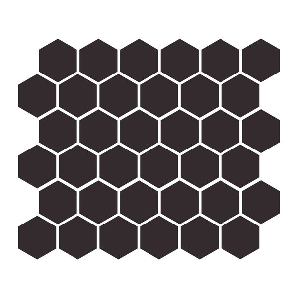 Charcoal 2″ Hexagon Matte Mosaic Tile - tilestate