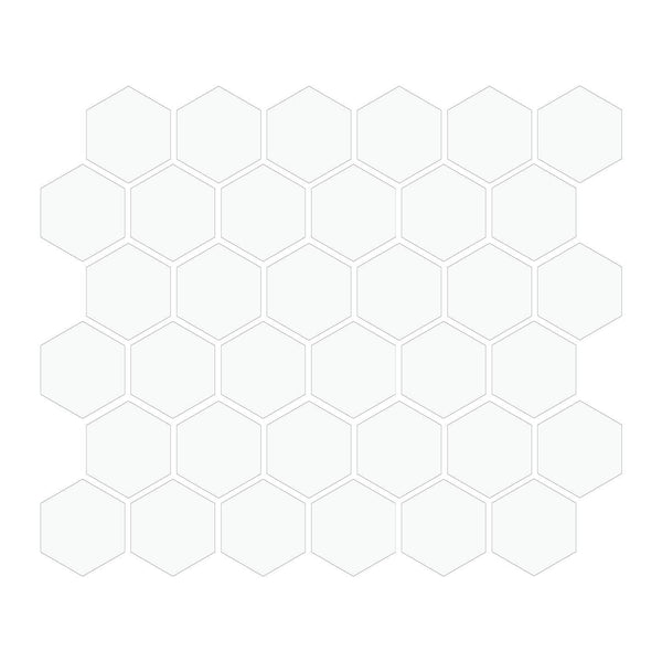 White 2″ Hexagon Matte Mosaic Tile - tilestate