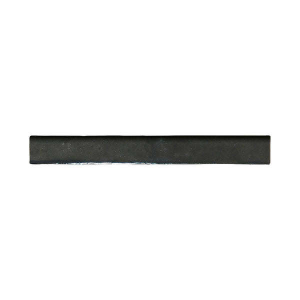 Berber Black 1x8 Bullnose Ceramic Liner - tilestate