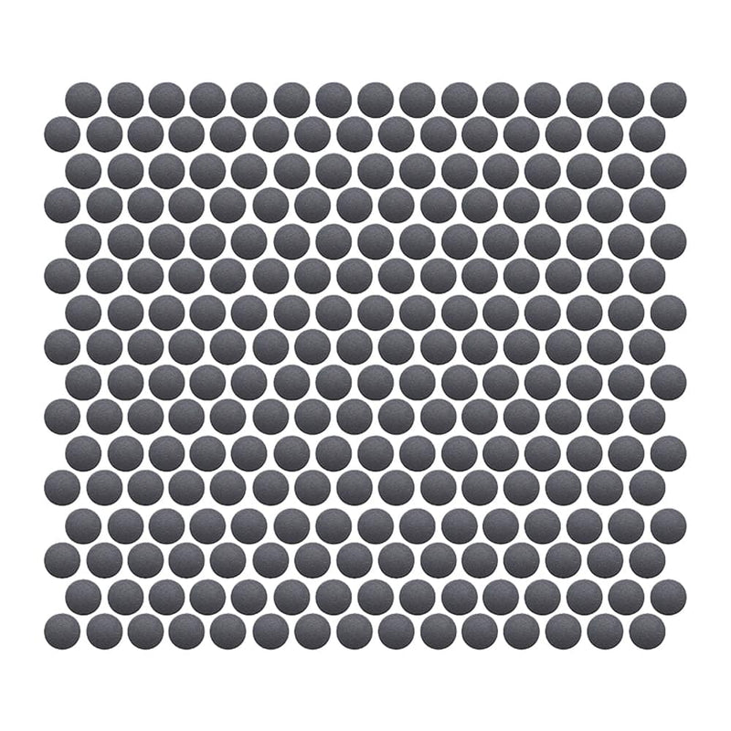 Carbon Penny Round Mosaic Tile - tilestate