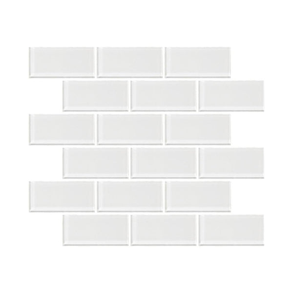 Bright White 2x4 Random Mosaic Tile - tilestate