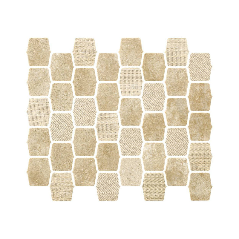 Beige 2″ Lantern Mosaic Tile - tilestate