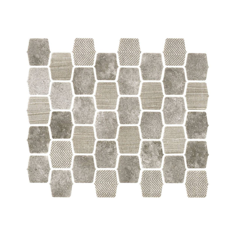 Grey 2″ Lantern Mosaic Tile - tilestate