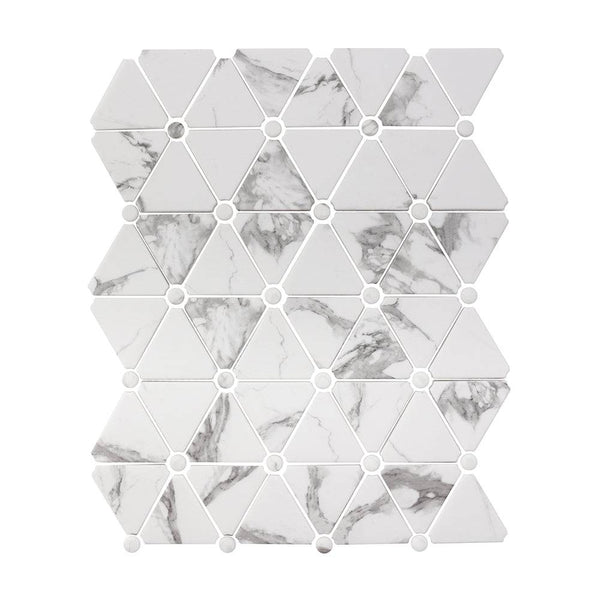 Bianco Triangle Mosaic Tile - tilestate