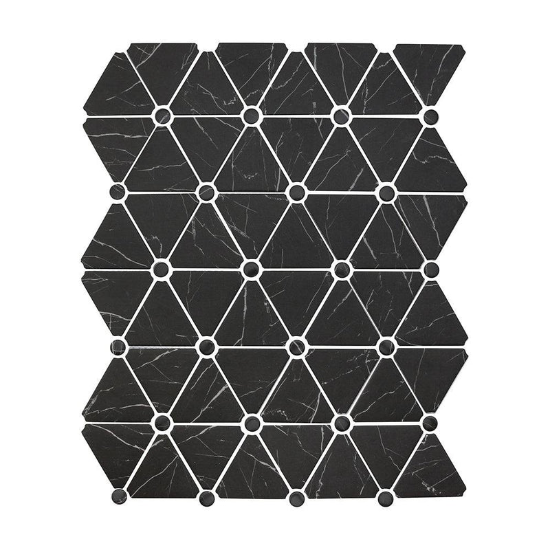 Nero Triangle Mosaic Tile - tilestate