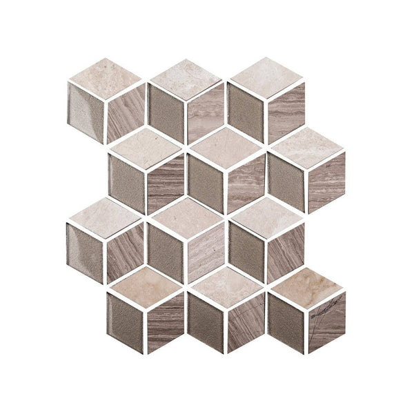 Cashmere Cube Mosaic Tile - tilestate