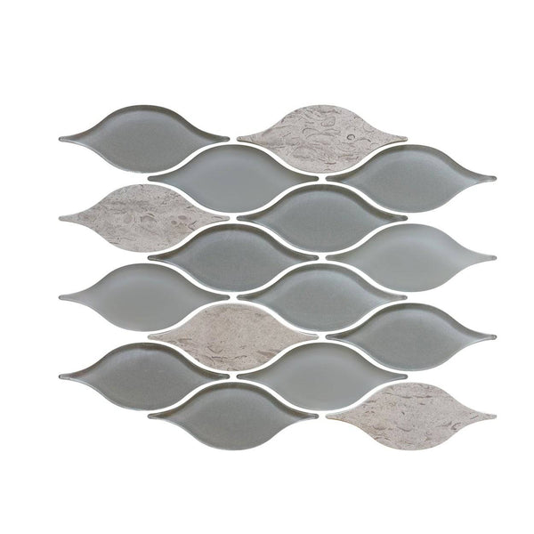 Mist Teardrop Mosaic Tile - tilestate