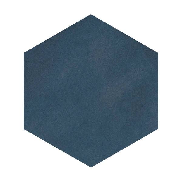 Ocean Blue Hex Solid Porcelain Tile - tilestate