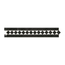 2x12 Polished Thassos White Marble BIAS Border w/ Black Dots - tilestate