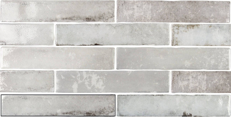 Savannah Grey 2x10 Glossy Ceramic Tile - tilestate