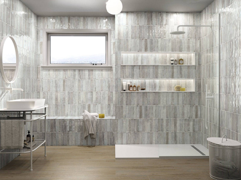 Savannah Grey 2x10 Glossy Ceramic Tile - tilestate