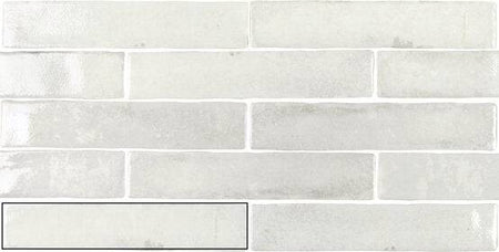Savannah White 2x10 Glossy Ceramic Tile - tilestate