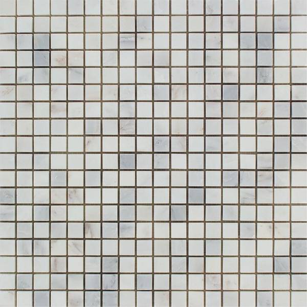 5/8x5/8 Polished Oriental White Marble Mosaic Tile For  Wall and Floor  Kitchen Backsplash or Shower Wall and Floor - tilestate